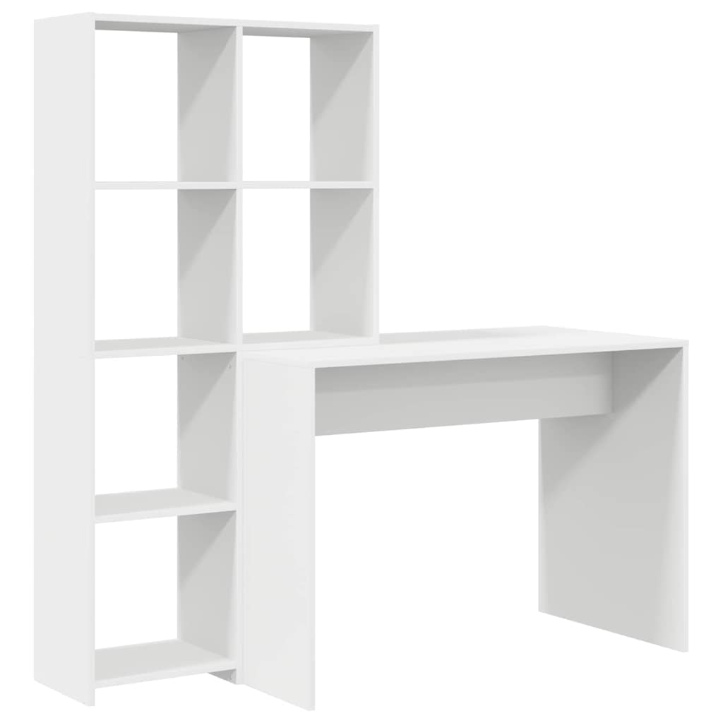 vidaXL Biurko Biały 138,5 x 55 x 143 cm Materiał drewnopochodny