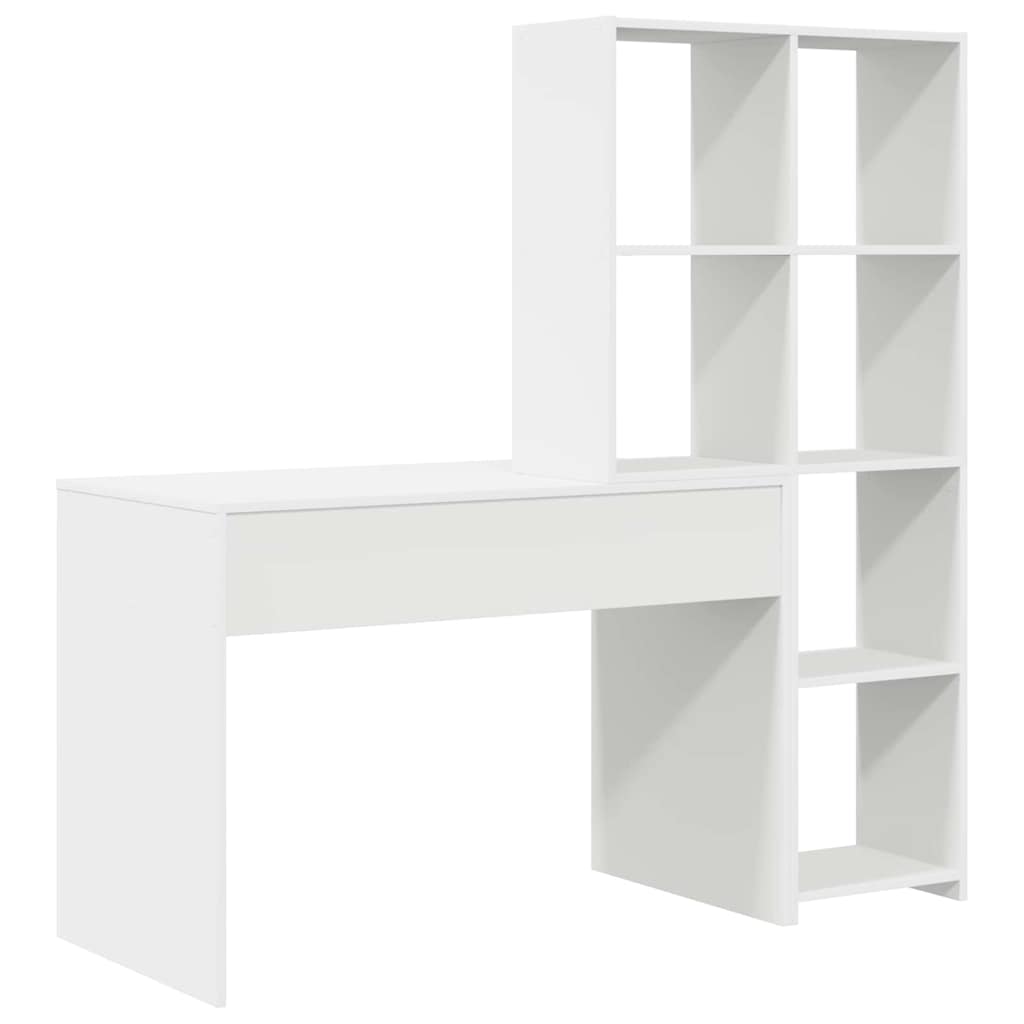 vidaXL Biurko Biały 138,5 x 55 x 143 cm Materiał drewnopochodny