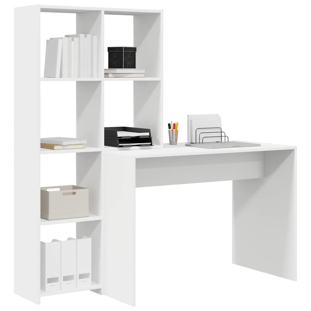 vidaXL Biurko Biały 138,5 x 55 x 143 cm Materiał drewnopochodny