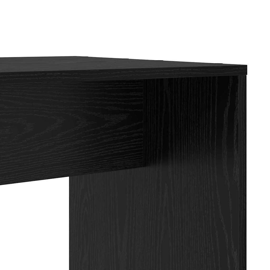 vidaXL Biurko Czarny Dąb 138,5 x 55 x 143 cm Materiał drewnopochodny