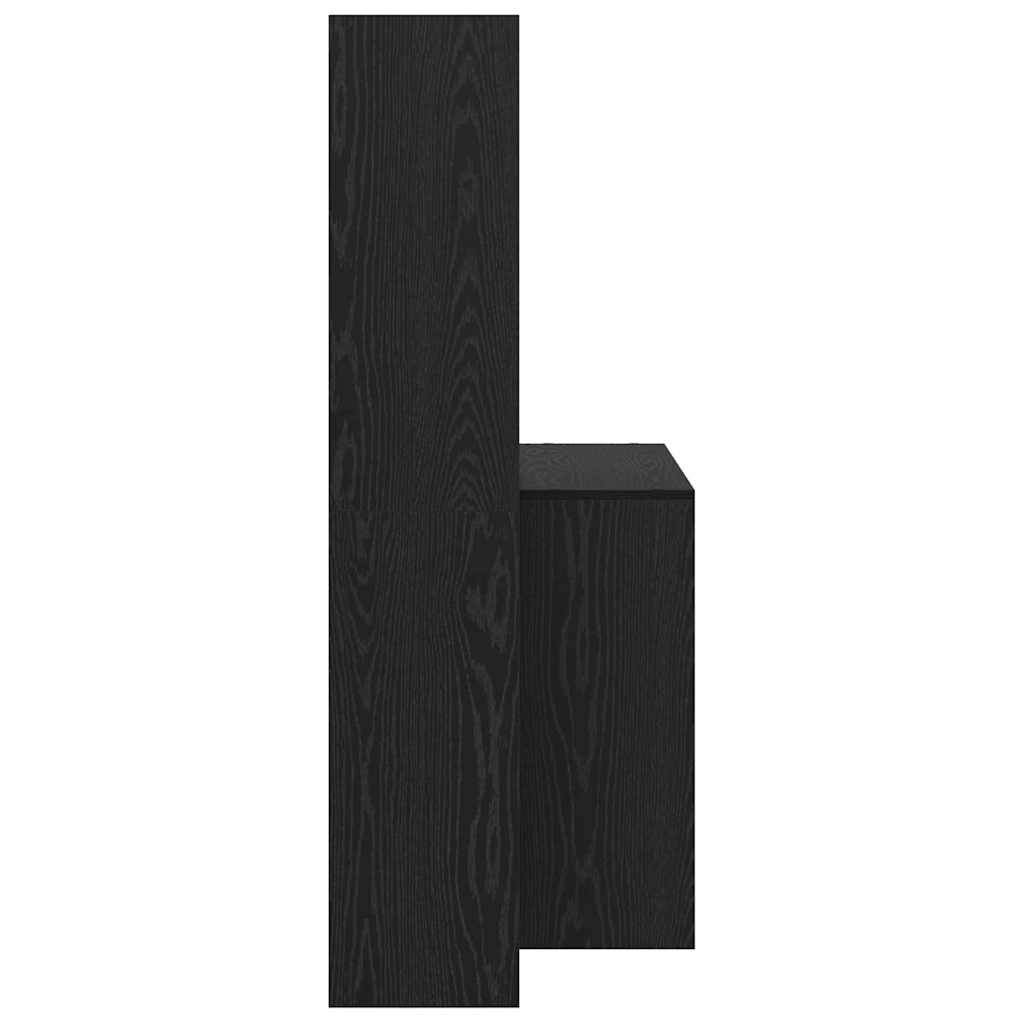 vidaXL Biurko Czarny Dąb 138,5 x 55 x 143 cm Materiał drewnopochodny