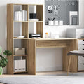 vidaXL Biurko Dąb Sonoma 138,5 x 55 x 143 cm Materiał drewnopochodny