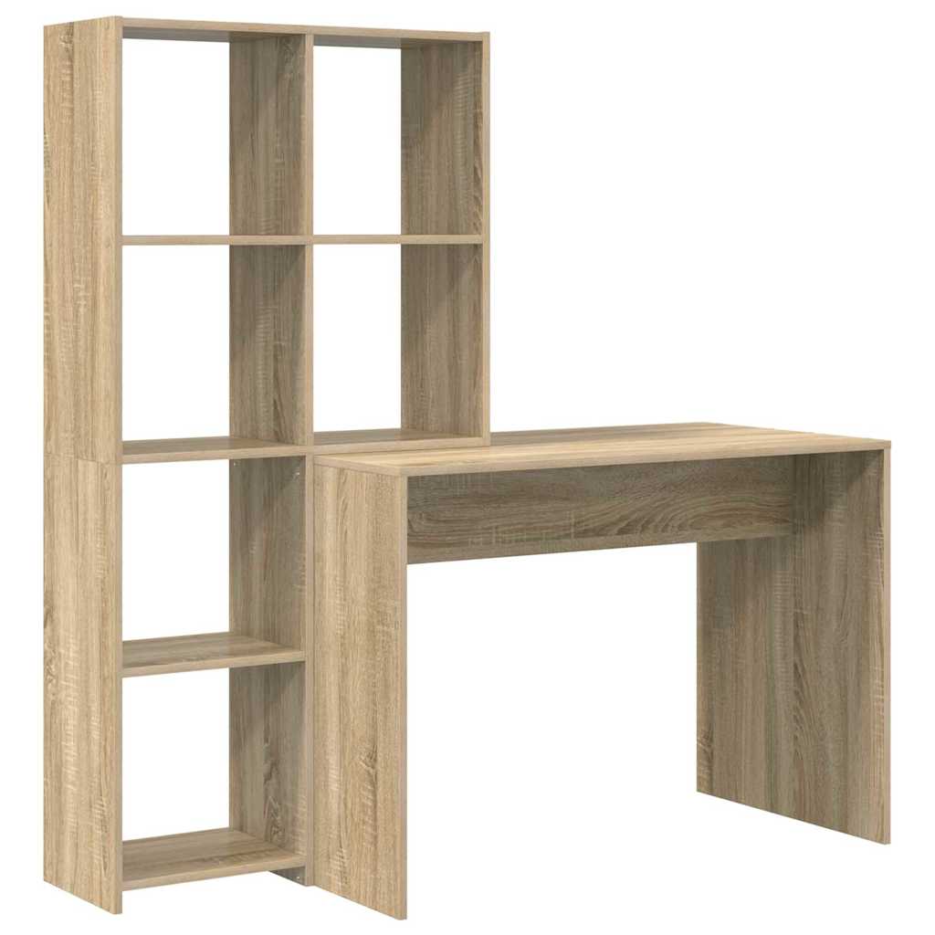vidaXL Biurko Dąb Sonoma 138,5 x 55 x 143 cm Materiał drewnopochodny