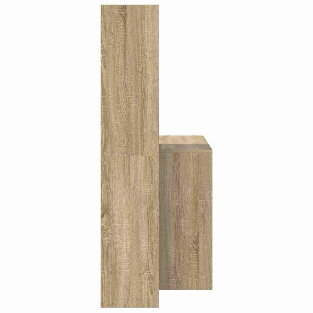 vidaXL Biurko Dąb Sonoma 138,5 x 55 x 143 cm Materiał drewnopochodny