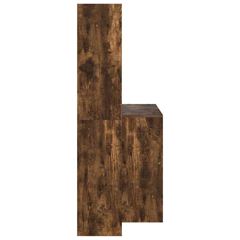 vidaXL Biurko Dąb wędzony 138,5 x 55 x 143 cm Materiał drewnopochodny