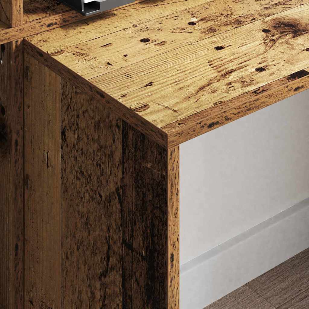 vidaXL Biurko Stare drewno 138,5 x 55 x 143 cm Materiał drewnopochodny