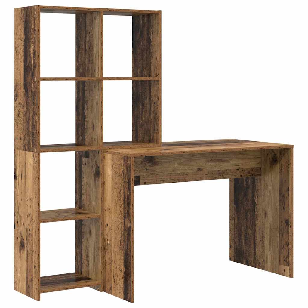vidaXL Biurko Stare drewno 138,5 x 55 x 143 cm Materiał drewnopochodny
