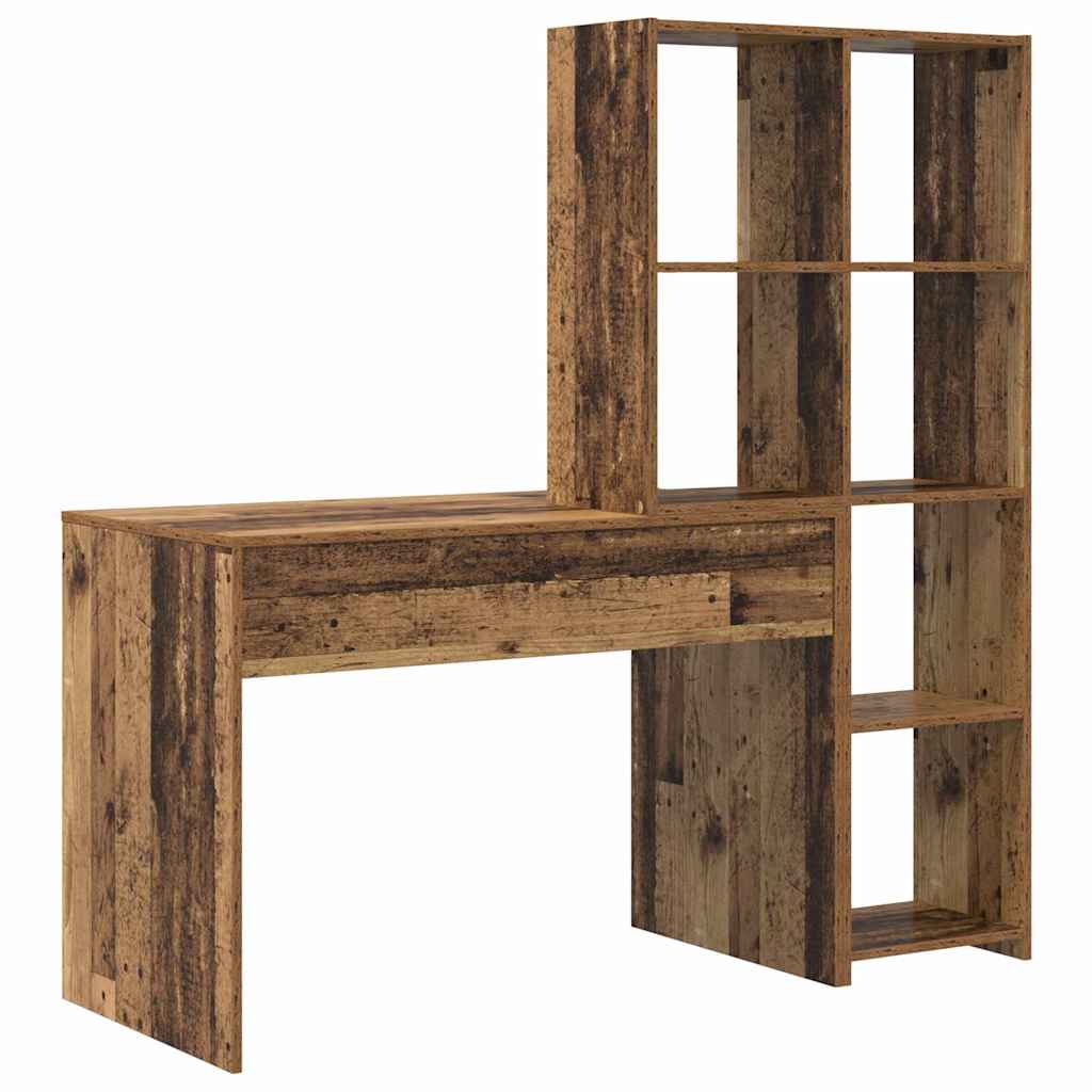 vidaXL Biurko Stare drewno 138,5 x 55 x 143 cm Materiał drewnopochodny
