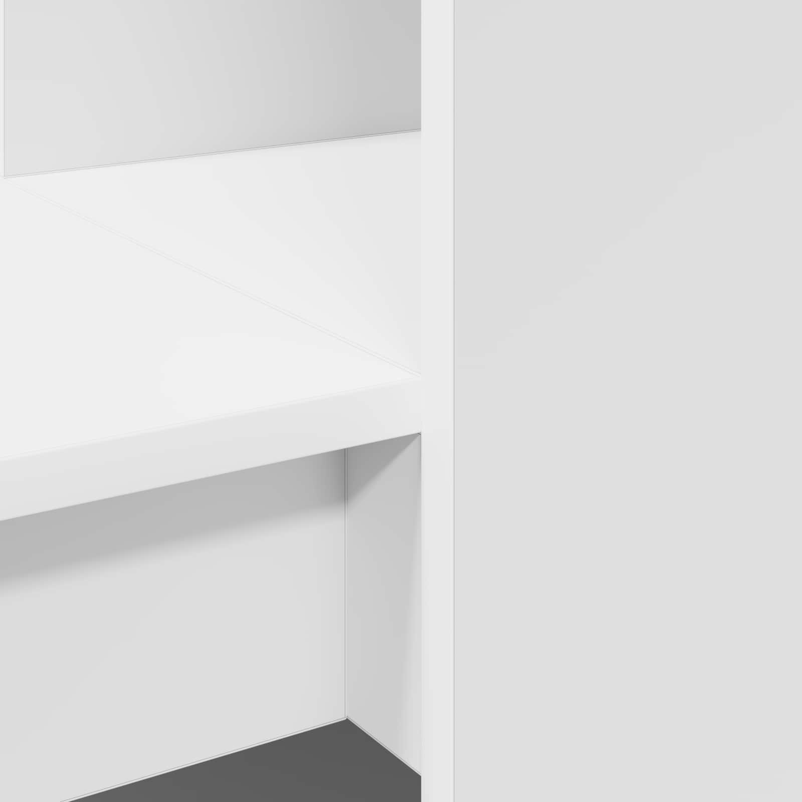 vidaXL Biurko z półką Biały 122 x 67 x 145 cm Materiał drewnopochodny