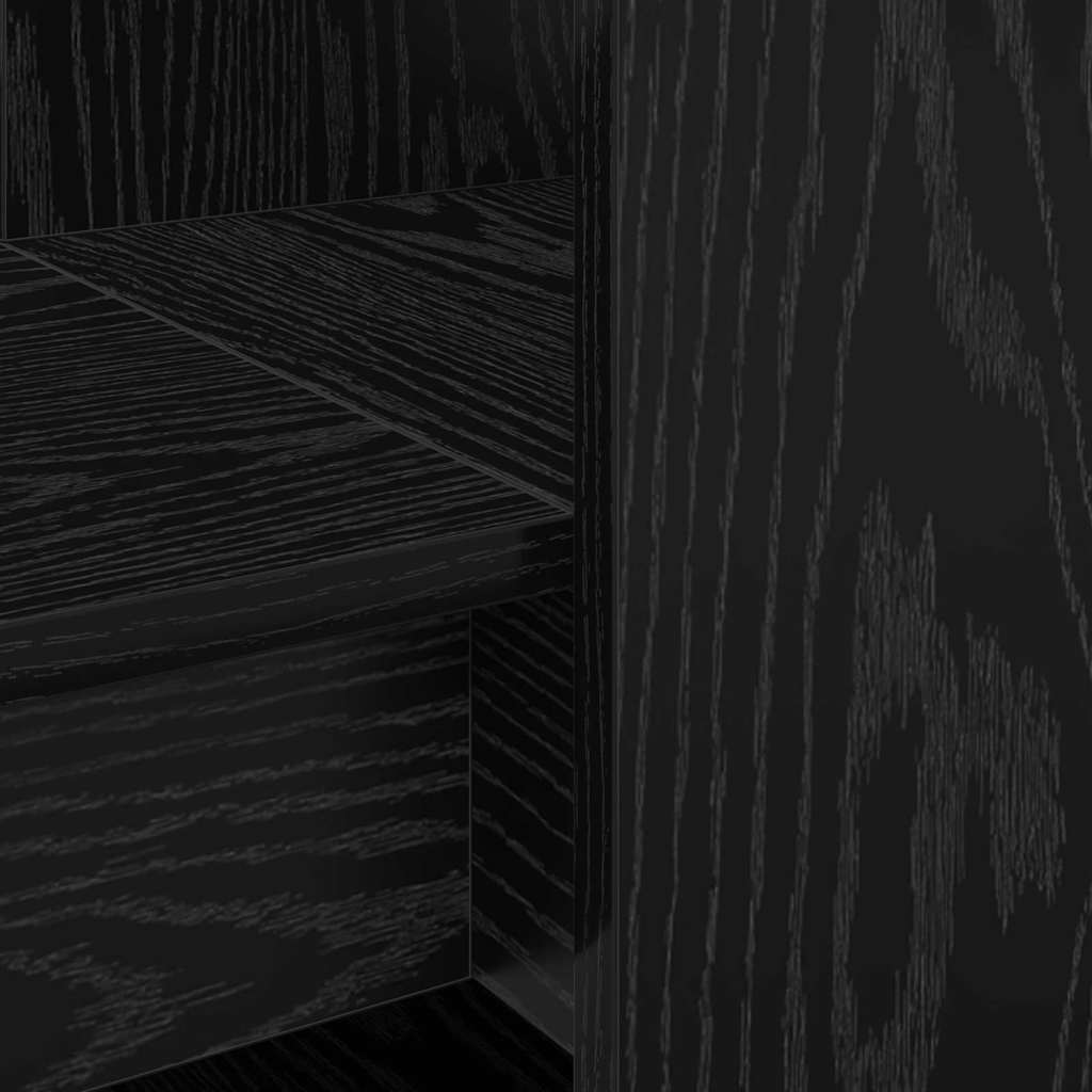 vidaXL Biurko Czarny Dąb 122 x 67 x 145 cm Materiał drewnopochodny