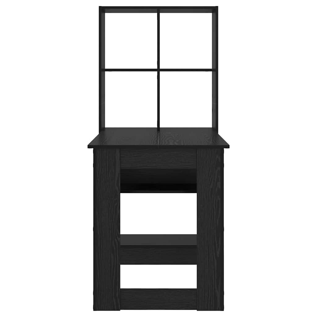 vidaXL Biurko Czarny Dąb 122 x 67 x 145 cm Materiał drewnopochodny