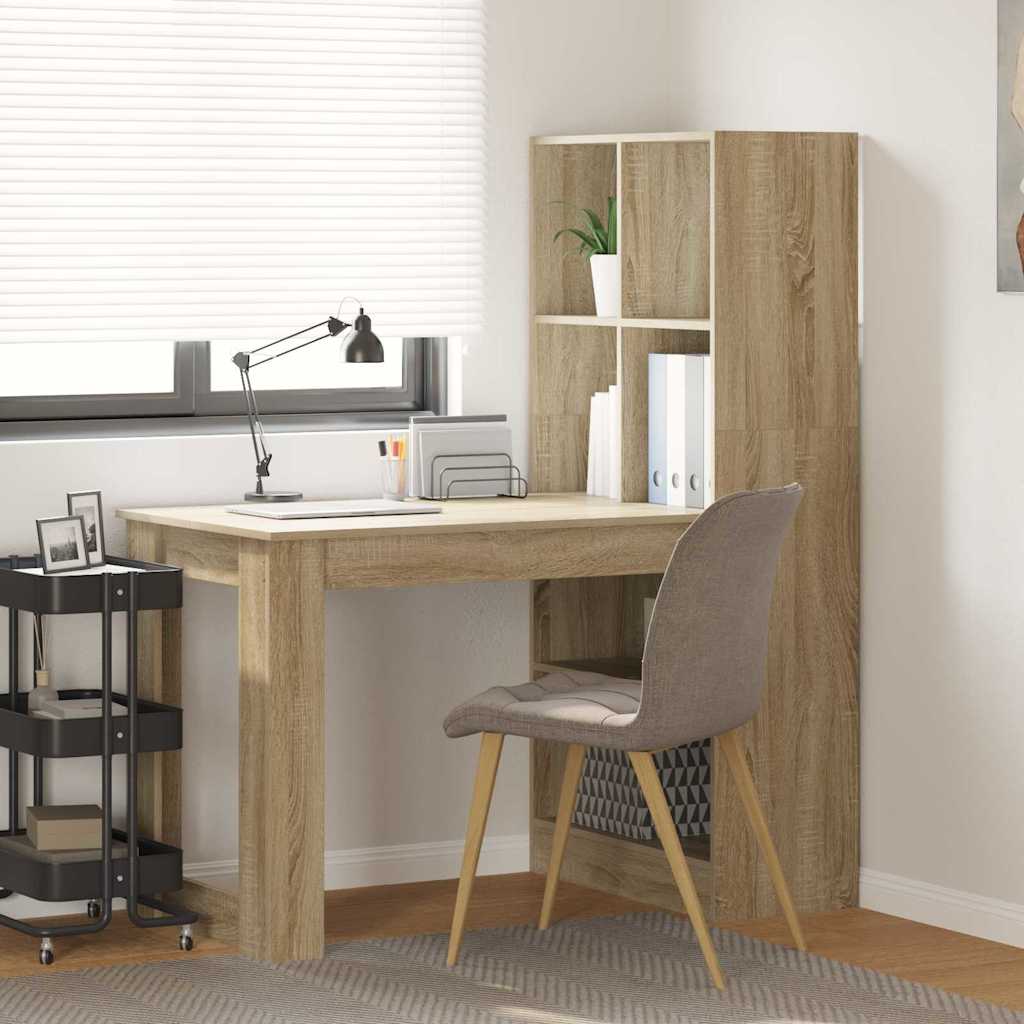 vidaXL Biurko Dąb Sonoma 122 x 67 x 145 cm Materiał drewnopochodny