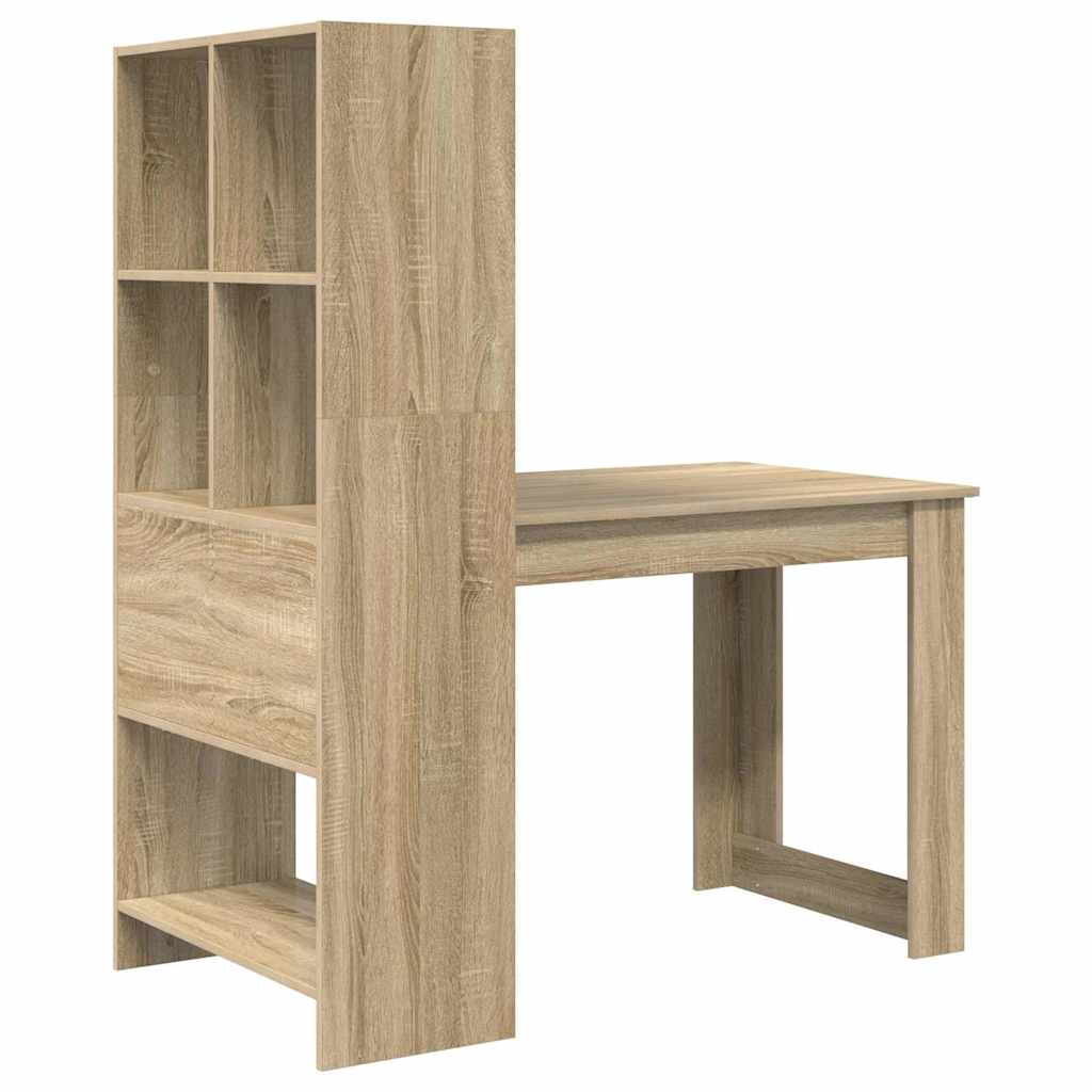 vidaXL Biurko Dąb Sonoma 122 x 67 x 145 cm Materiał drewnopochodny