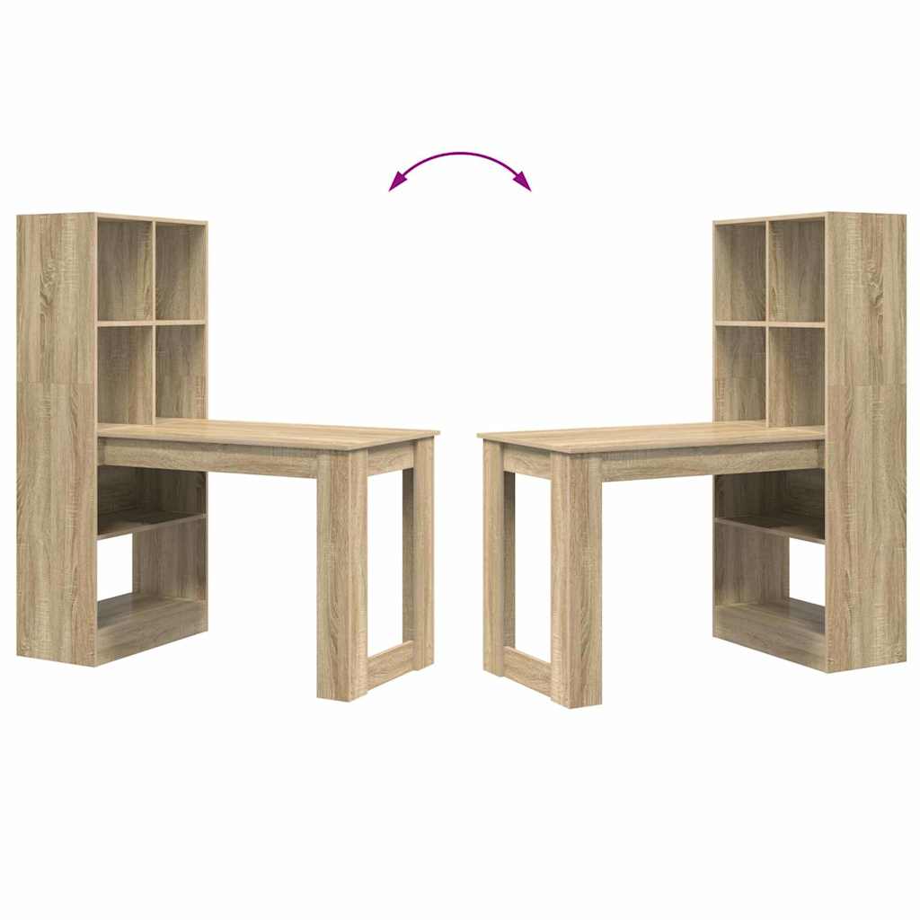 vidaXL Biurko Dąb Sonoma 122 x 67 x 145 cm Materiał drewnopochodny