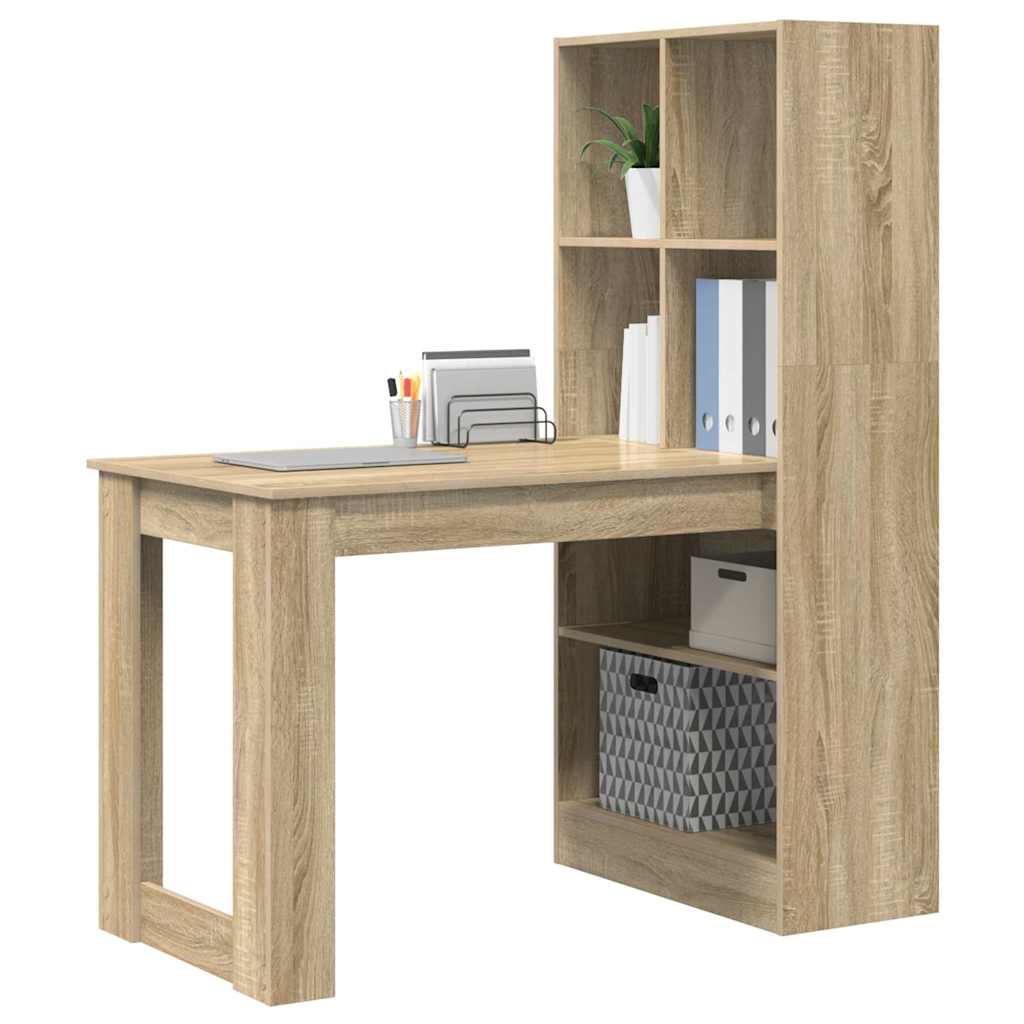 vidaXL Biurko Dąb Sonoma 122 x 67 x 145 cm Materiał drewnopochodny