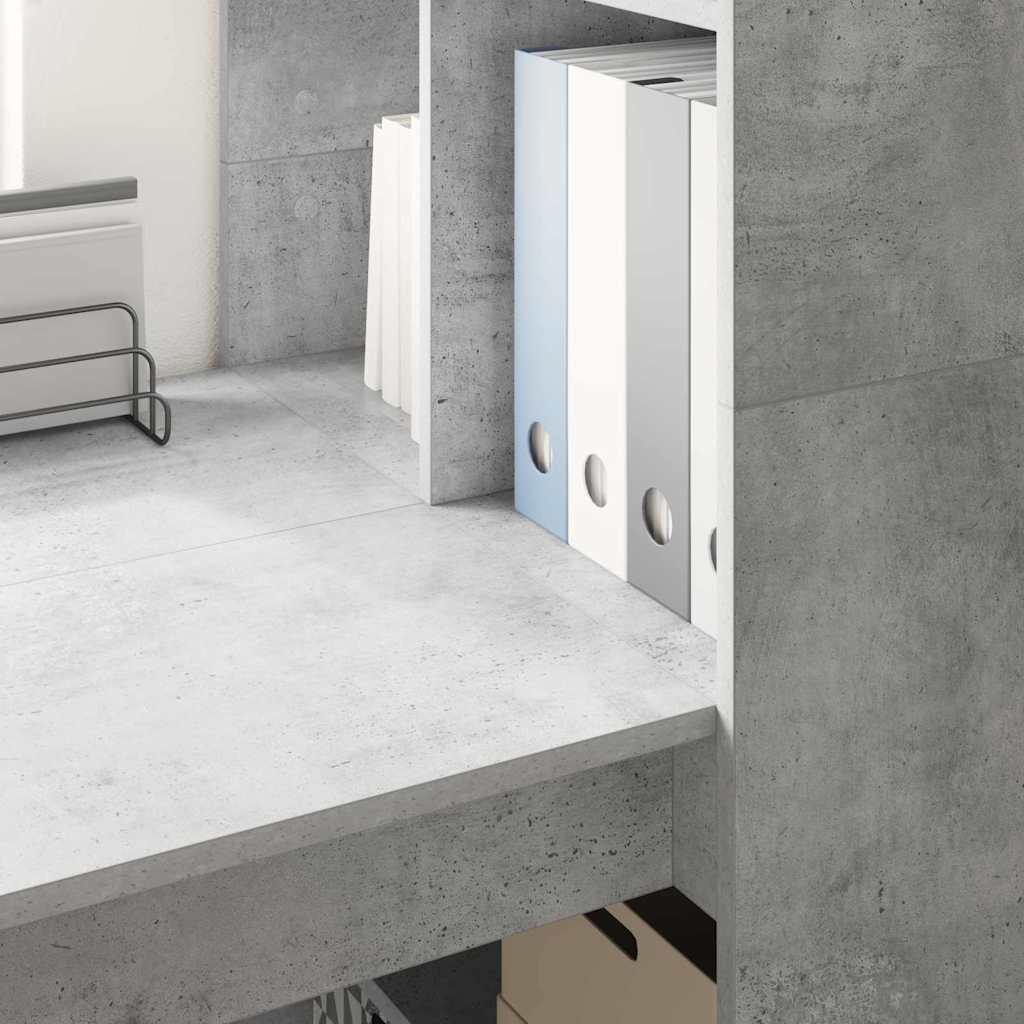 vidaXL Biurko Betonowy szary 122 x 67 x 145 cm Materiał drewnopochodny
