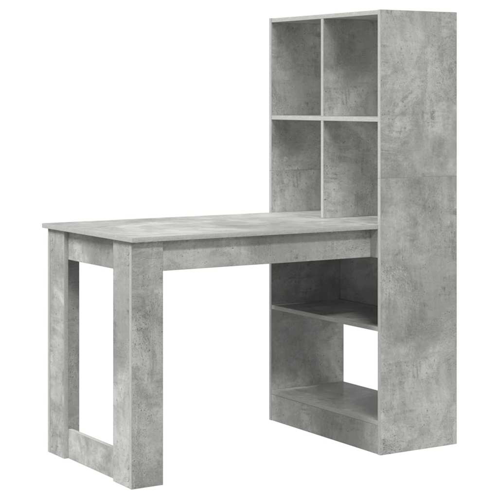 vidaXL Biurko Betonowy szary 122 x 67 x 145 cm Materiał drewnopochodny