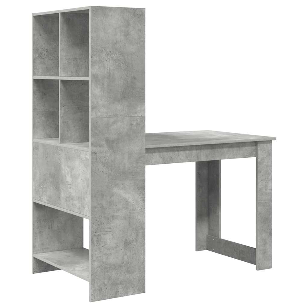 vidaXL Biurko Betonowy szary 122 x 67 x 145 cm Materiał drewnopochodny
