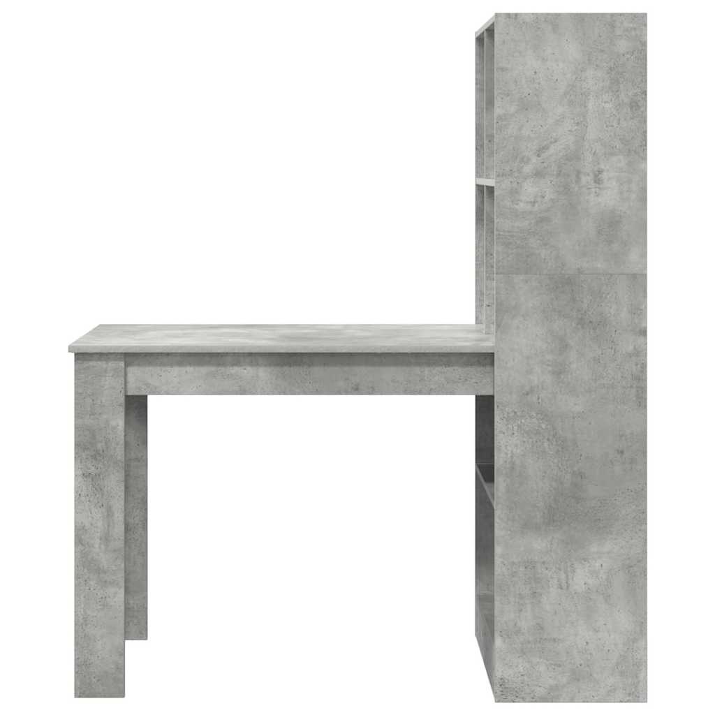vidaXL Biurko Betonowy szary 122 x 67 x 145 cm Materiał drewnopochodny