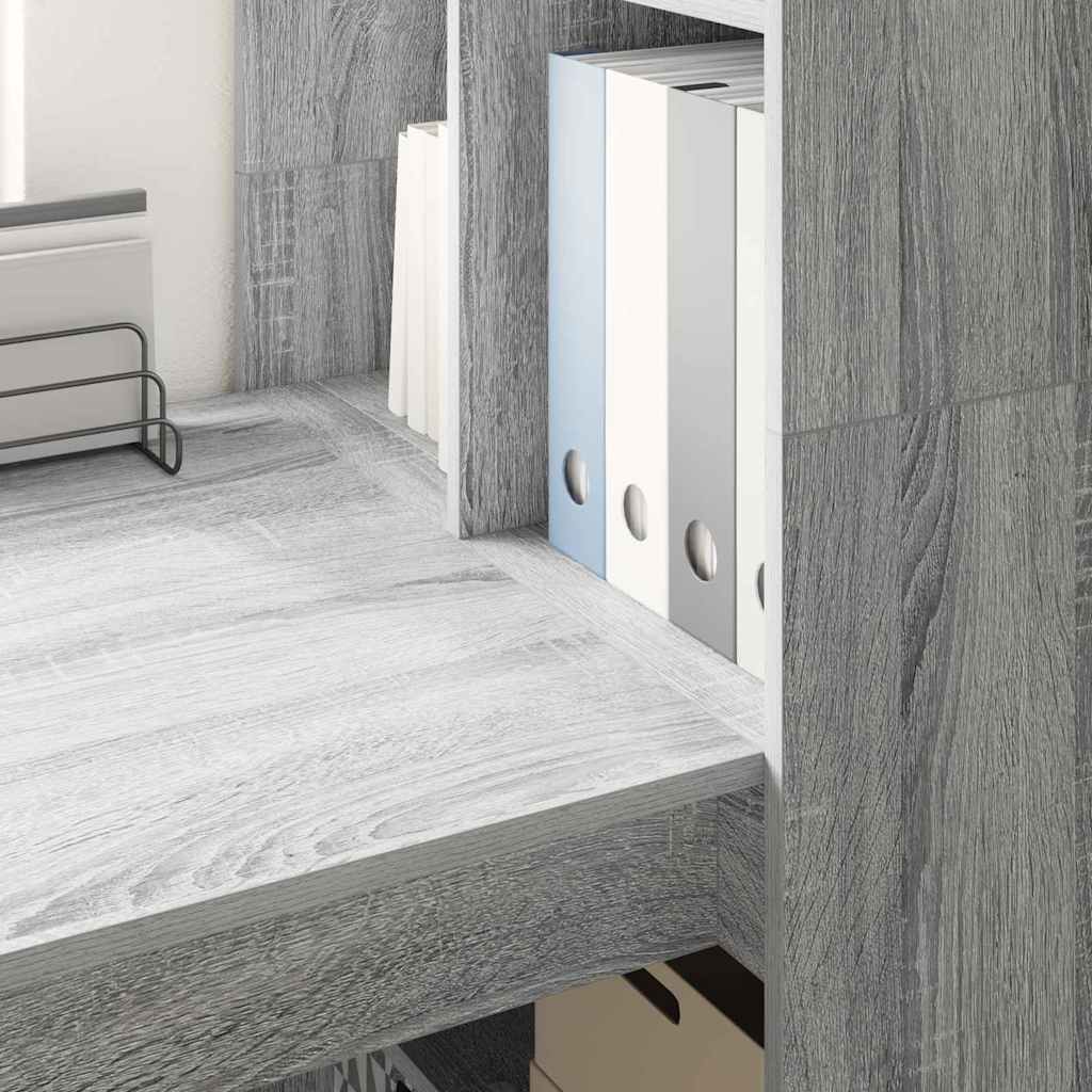 vidaXL Biurko Szary Sonoma 122 x 67 x 145 cm Materiał drewnopochodny