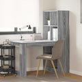 vidaXL Biurko Szary Sonoma 122 x 67 x 145 cm Materiał drewnopochodny