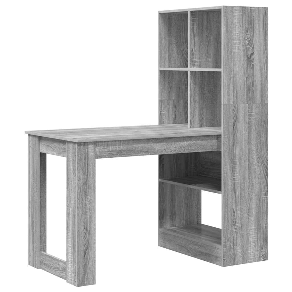 vidaXL Biurko Szary Sonoma 122 x 67 x 145 cm Materiał drewnopochodny