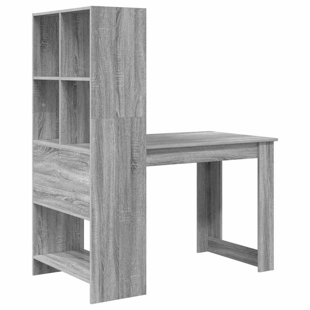vidaXL Biurko Szary Sonoma 122 x 67 x 145 cm Materiał drewnopochodny