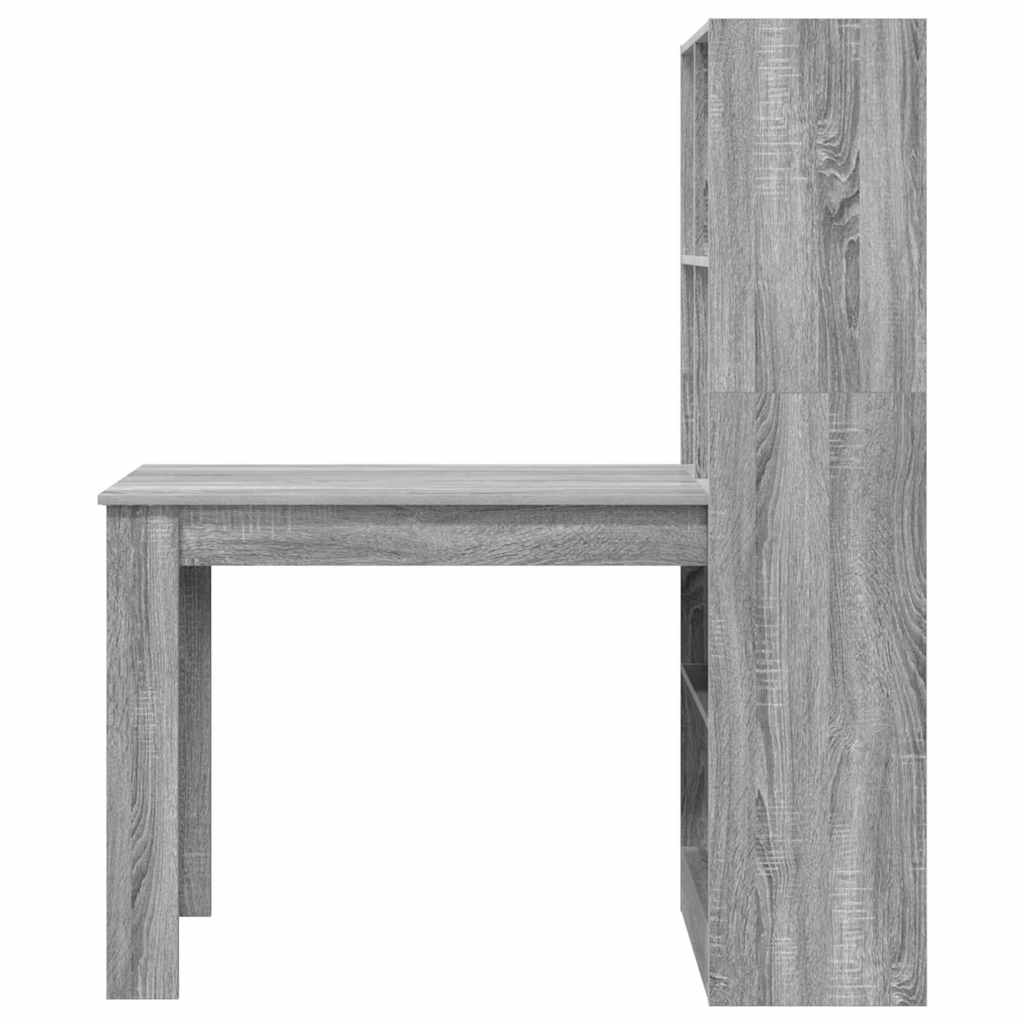 vidaXL Biurko Szary Sonoma 122 x 67 x 145 cm Materiał drewnopochodny