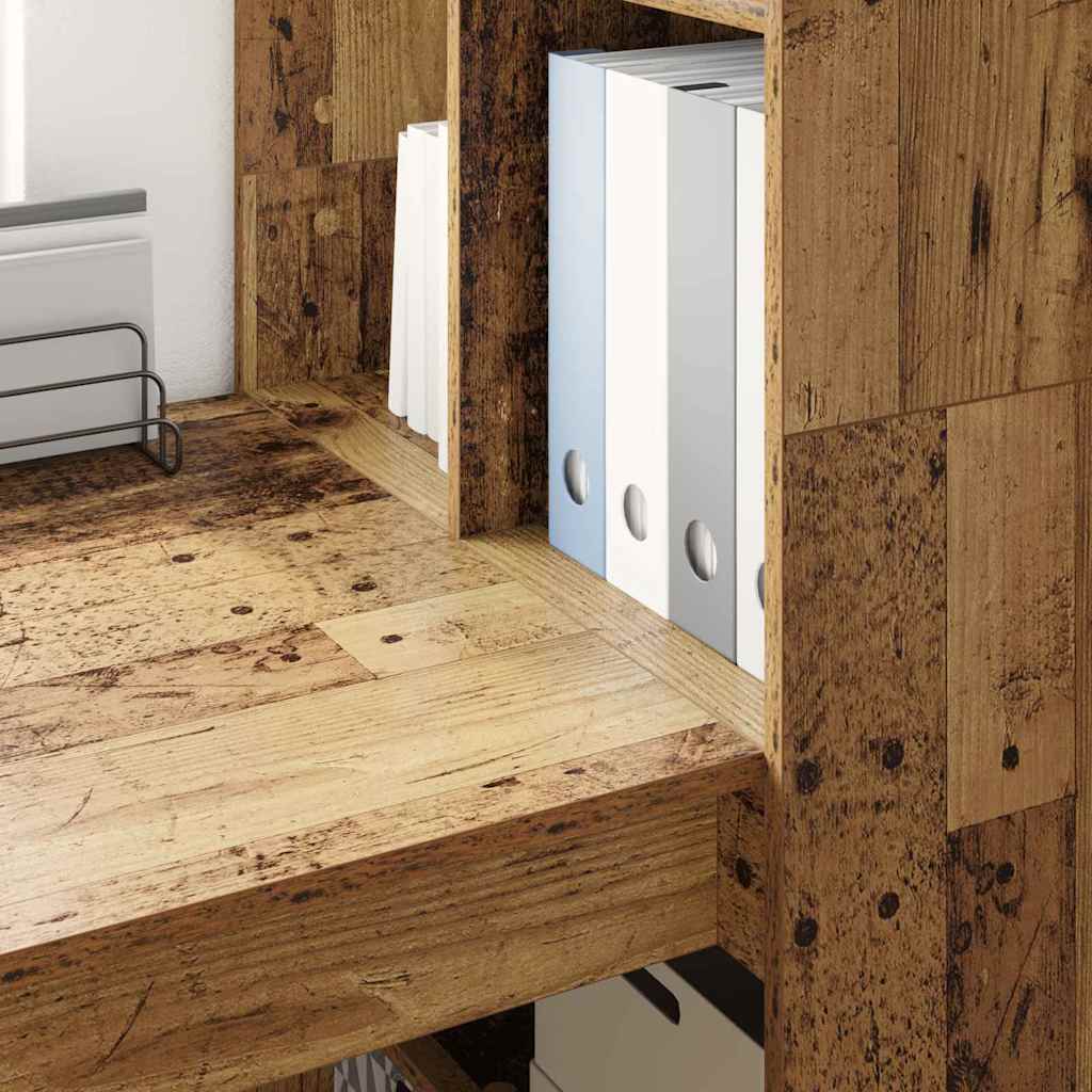 vidaXL Biurko Stare drewno 122 x 67 x 145 cm Materiał drewnopochodny