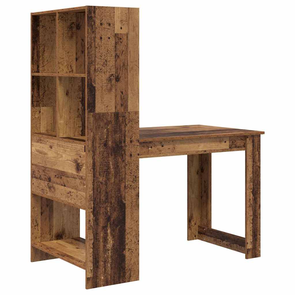 vidaXL Biurko Stare drewno 122 x 67 x 145 cm Materiał drewnopochodny