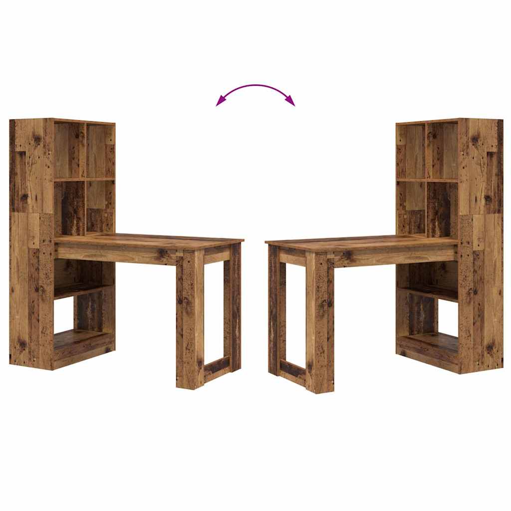 vidaXL Biurko Stare drewno 122 x 67 x 145 cm Materiał drewnopochodny