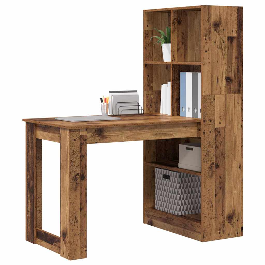 vidaXL Biurko Stare drewno 122 x 67 x 145 cm Materiał drewnopochodny