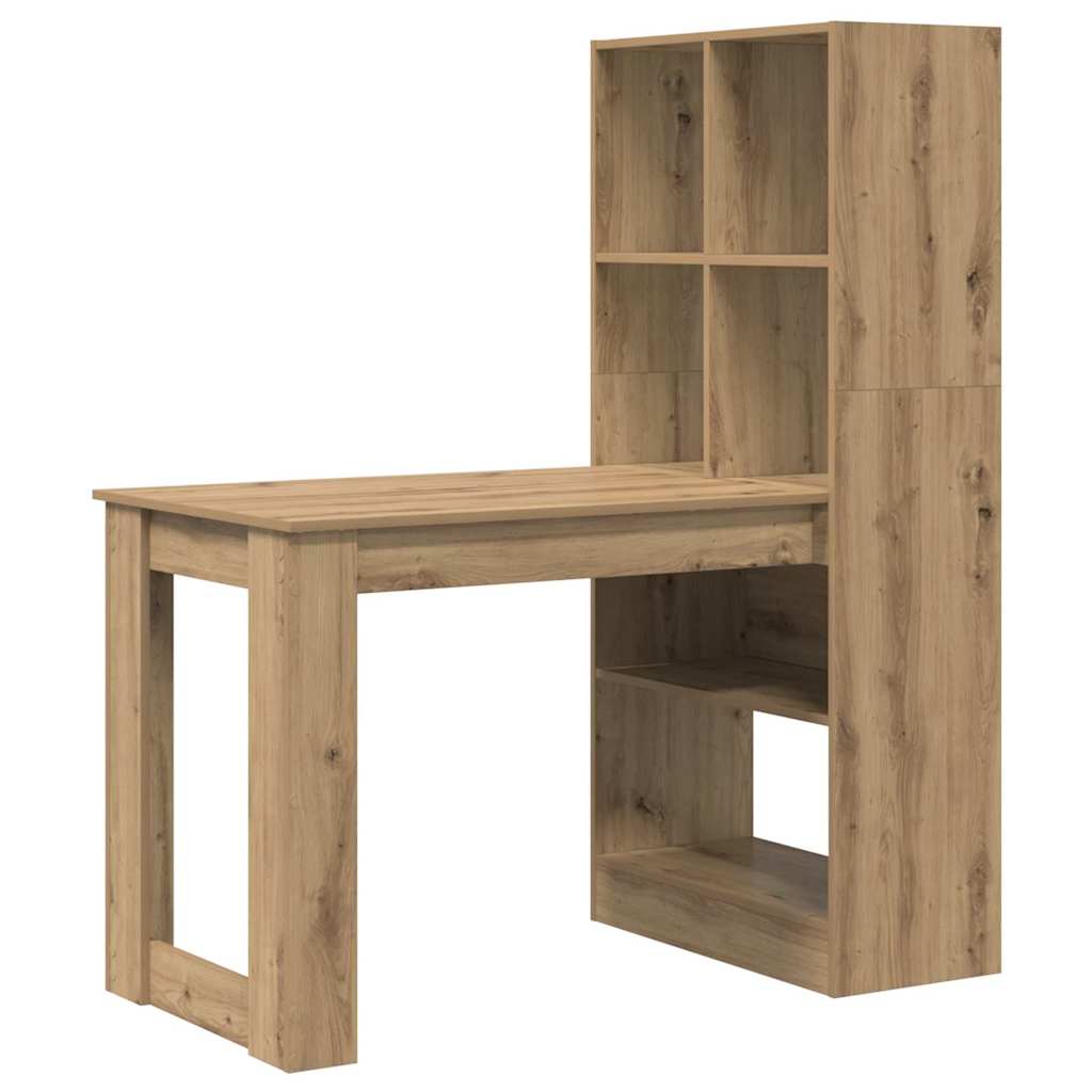 vidaXL Biurko z półką Dąb rzemieślniczy 122 x 67 x 145 cm
