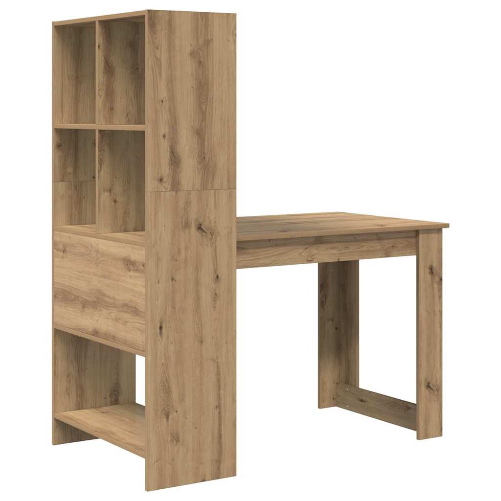 vidaXL Biurko z półką Dąb rzemieślniczy 122 x 67 x 145 cm