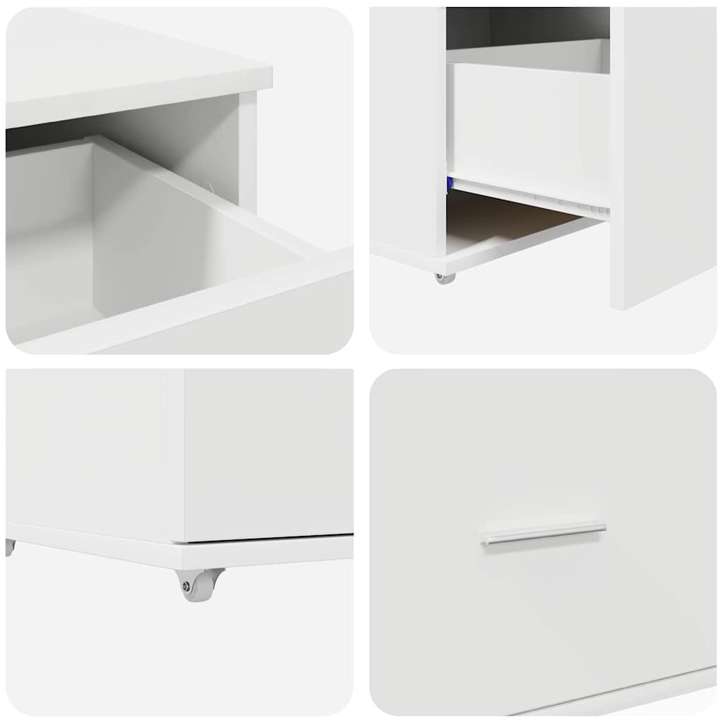 vidaXL Biurko Biały 131,5 x 50 x 106,5 cm Materiał drewnopochodny