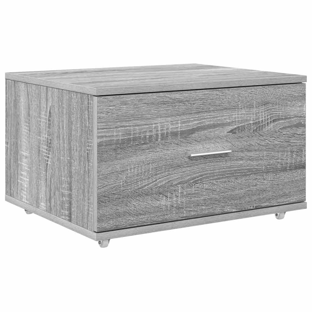 vidaXL Biurko z szufladą z półką Szary Sonoma 131,5 x 50 x 106,5 cm