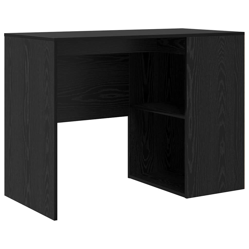 vidaXL Biurko narożne z szufladą Czarny Dąb 102 x 88 x 75 cm