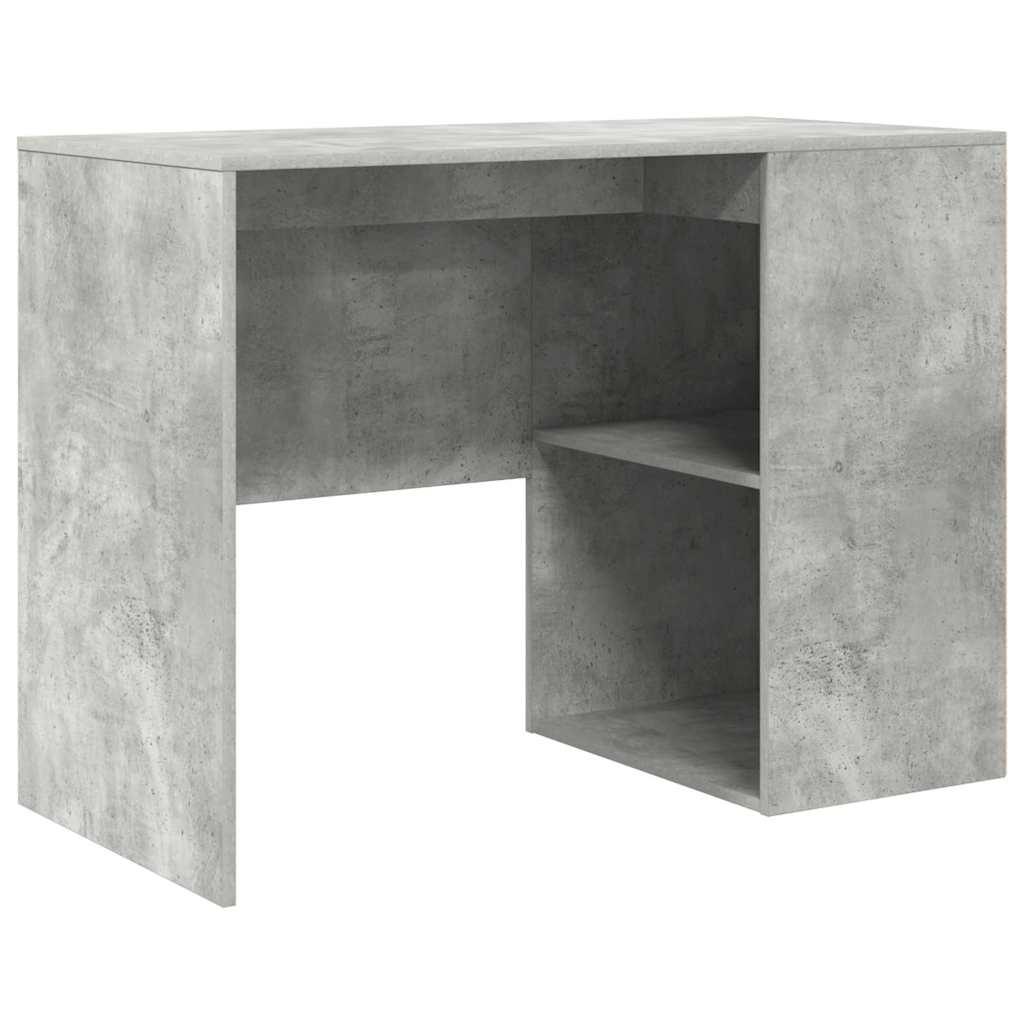 vidaXL Biurko narożne z szufladą Betonowy szary 102 x 88 x 75 cm