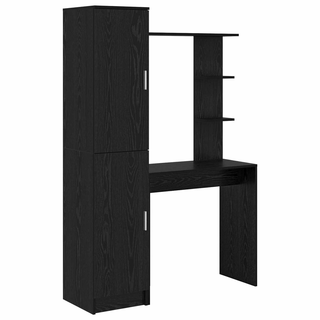vidaXL Biurko 2 pcs Czarny Dąb