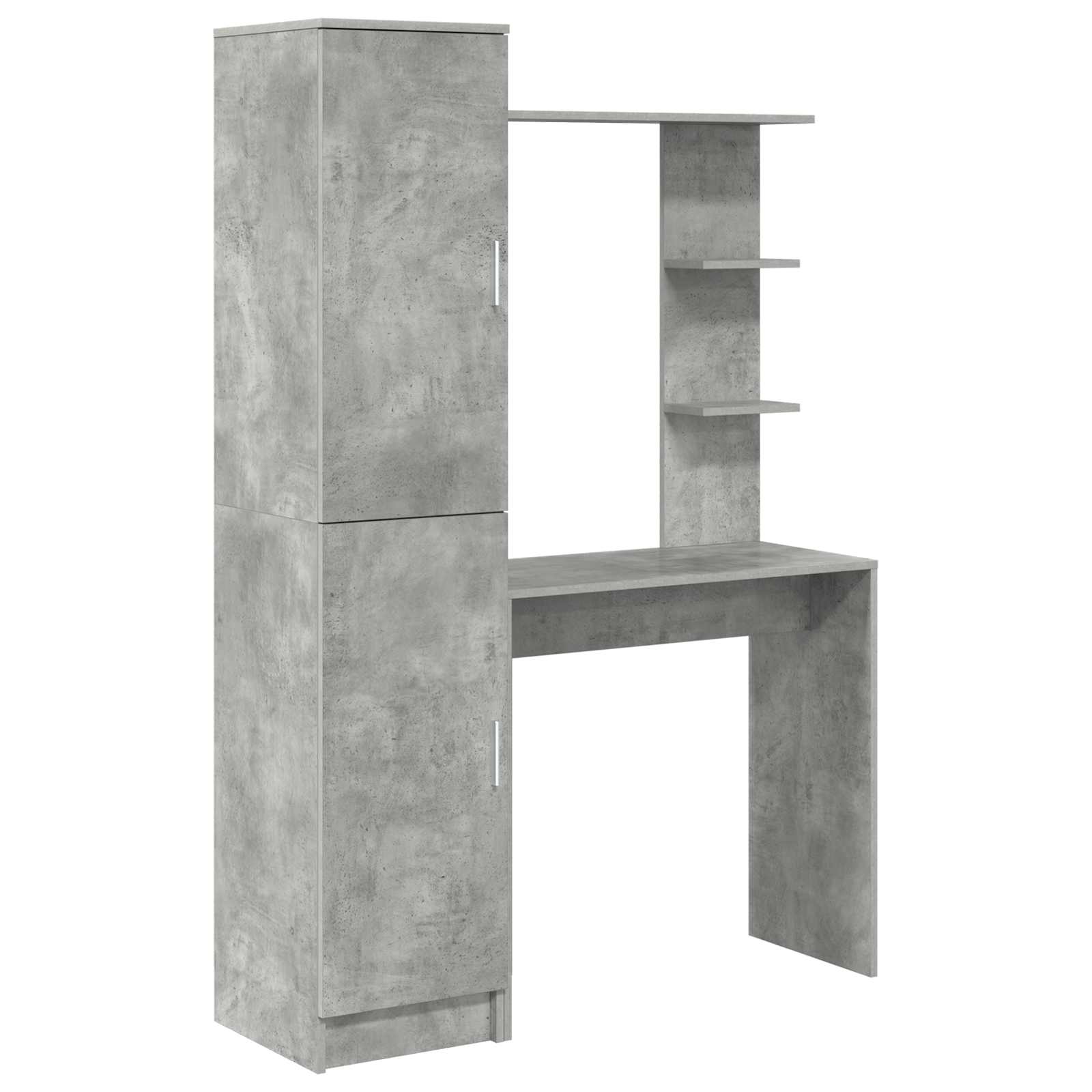vidaXL Biurko 2 pcs Betonowy szary
