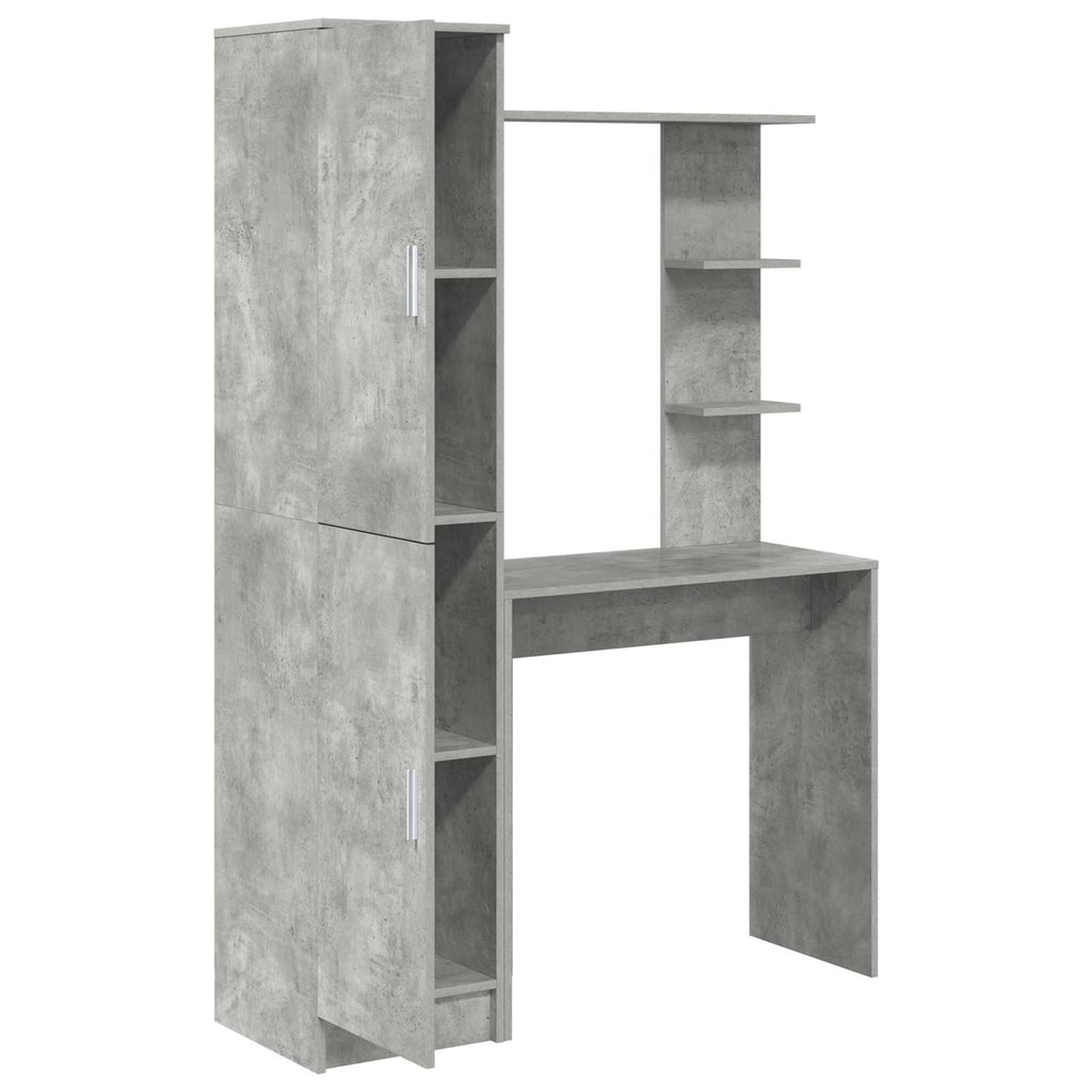 vidaXL Biurko 2 pcs Betonowy szary