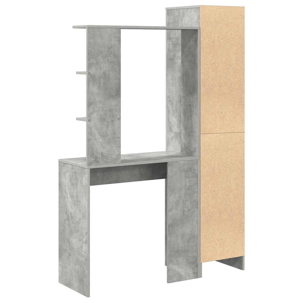 vidaXL Biurko 2 pcs Betonowy szary