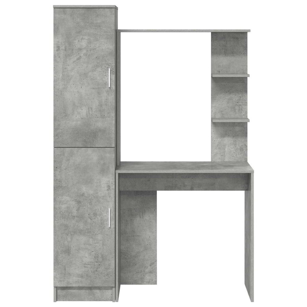 vidaXL Biurko 2 pcs Betonowy szary