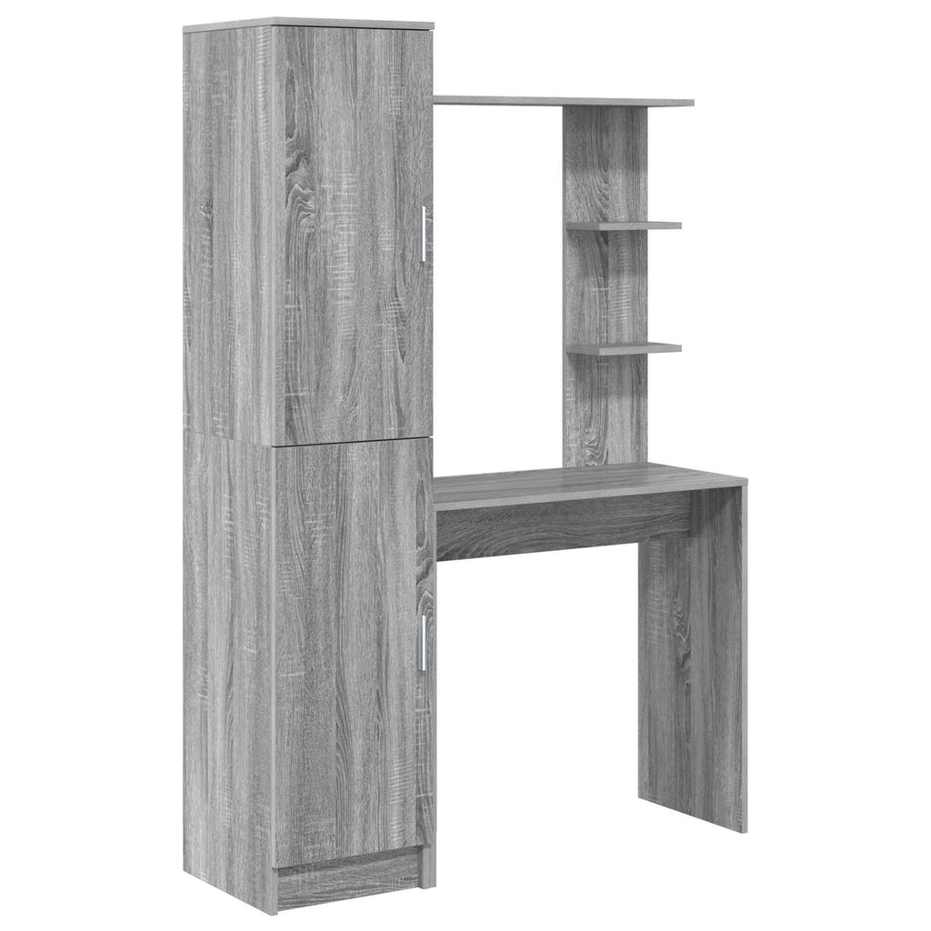 vidaXL Biurko 2 pcs Szary Sonoma