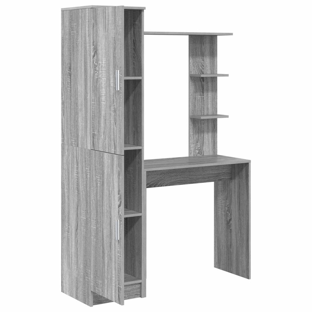 vidaXL Biurko 2 pcs Szary Sonoma