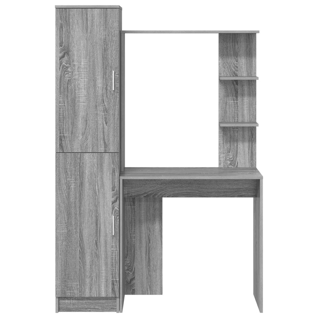 vidaXL Biurko 2 pcs Szary Sonoma