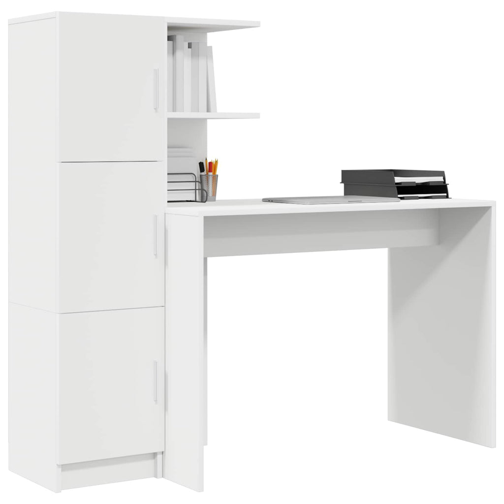 vidaXL Biurko 2 pcs Biały