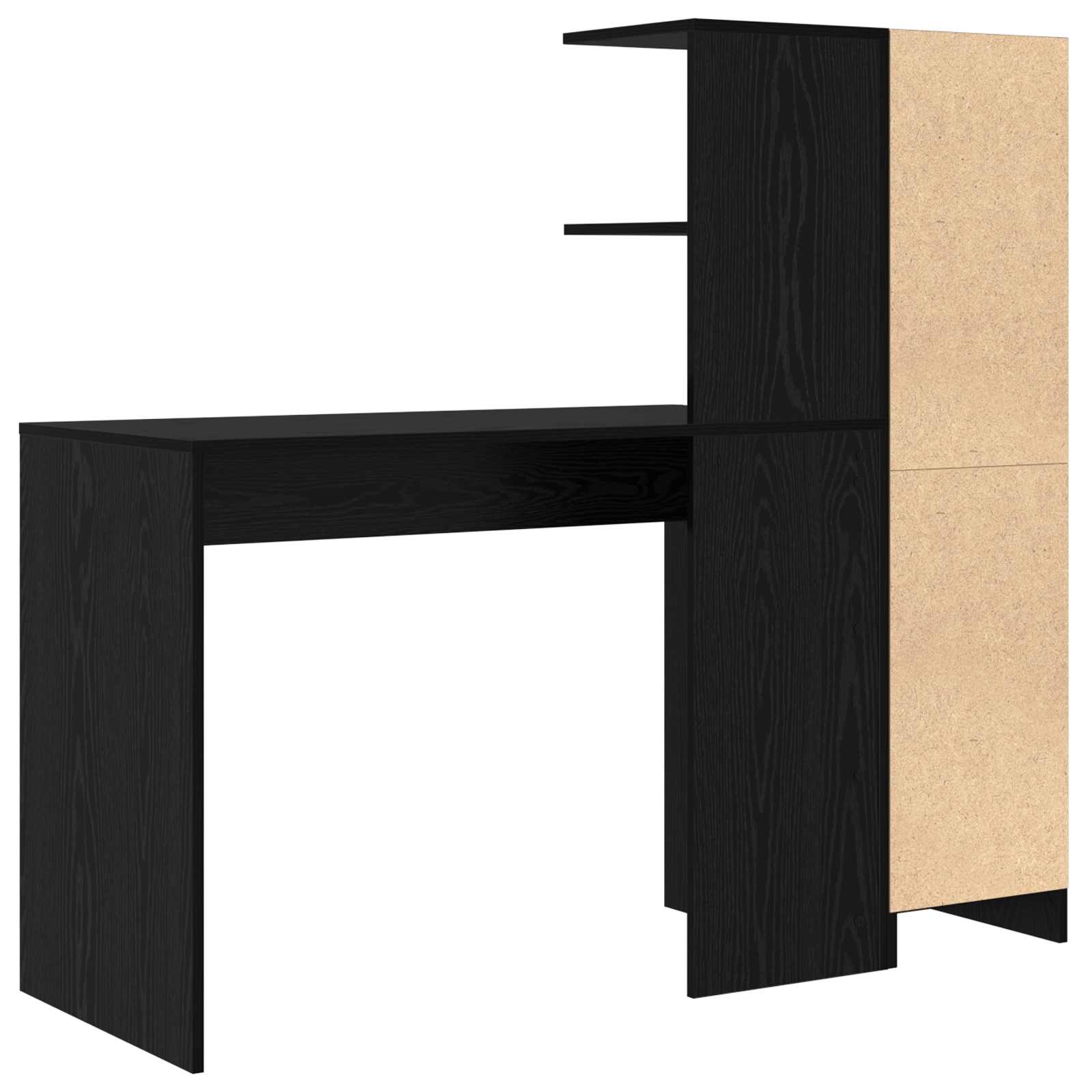 vidaXL Biurko 2 pcs Czarny Dąb