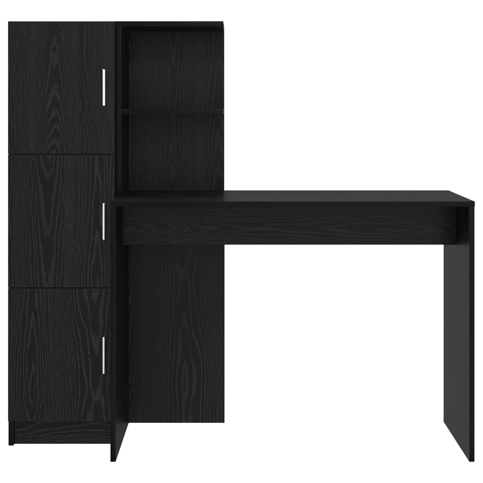 vidaXL Biurko 2 pcs Czarny Dąb
