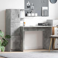 vidaXL Biurko 2 pcs Betonowy szary